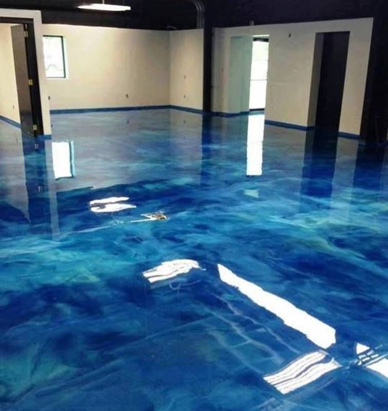 Piso terminado con pintura epóxica de alta resistencia